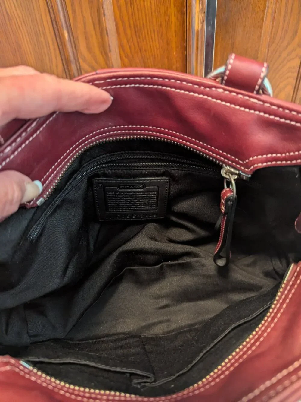 Coach BURGUNDY RED SOHO POCKET SATCHEL